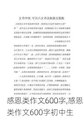 感恩类作文600字,感恩类作文600字初中生