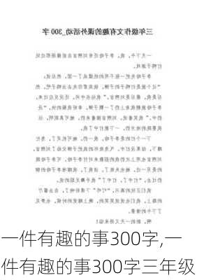 一件有趣的事300字,一件有趣的事300字三年级