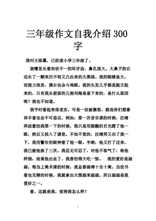 简单的自我介绍300字,简单的自我介绍300字左右