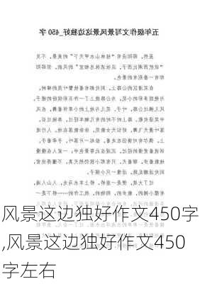 风景这边独好作文450字,风景这边独好作文450字左右