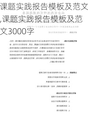 课题实践报告模板及范文,课题实践报告模板及范文3000字