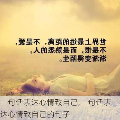 一句话表达心情致自己,一句话表达心情致自己的句子