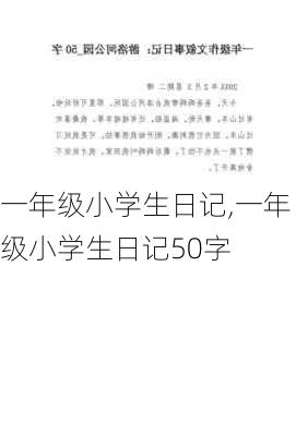 一年级小学生日记,一年级小学生日记50字