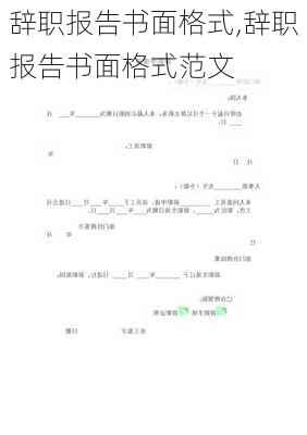 辞职报告书面格式,辞职报告书面格式范文