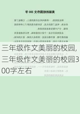 三年级作文美丽的校园,三年级作文美丽的校园300字左右