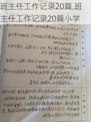 班主任工作记录20篇,班主任工作记录20篇小学