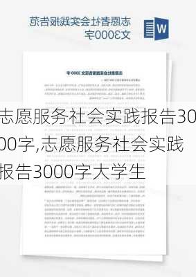 志愿服务社会实践报告3000字,志愿服务社会实践报告3000字大学生