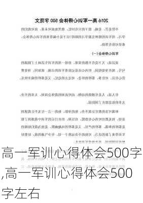 高一军训心得体会500字,高一军训心得体会500字左右