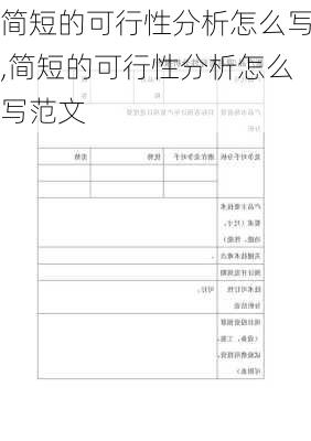 简短的可行性分析怎么写,简短的可行性分析怎么写范文
