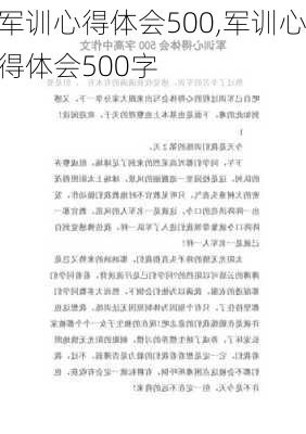 军训心得体会500,军训心得体会500字