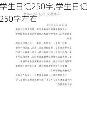 学生日记250字,学生日记250字左右