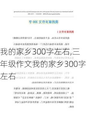 我的家乡300字左右,三年级作文我的家乡300字左右