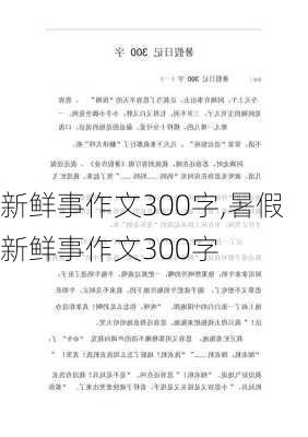 新鲜事作文300字,暑假新鲜事作文300字