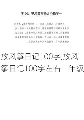 放风筝日记100字,放风筝日记100字左右一年级