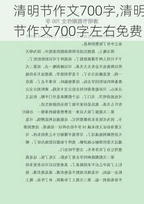 清明节作文700字,清明节作文700字左右免费