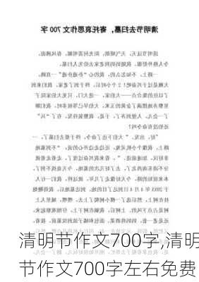 清明节作文700字,清明节作文700字左右免费