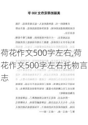 荷花作文500字左右,荷花作文500字左右托物言志