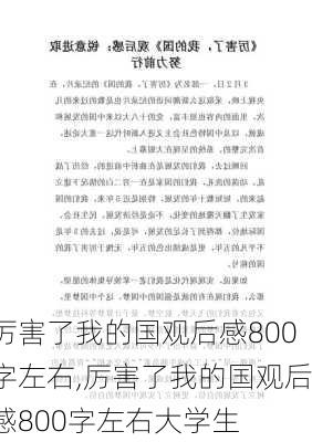 厉害了我的国观后感800字左右,厉害了我的国观后感800字左右大学生