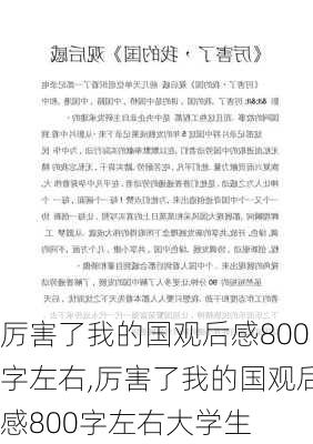 厉害了我的国观后感800字左右,厉害了我的国观后感800字左右大学生