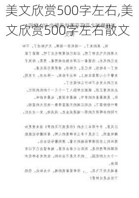 美文欣赏500字左右,美文欣赏500字左右散文