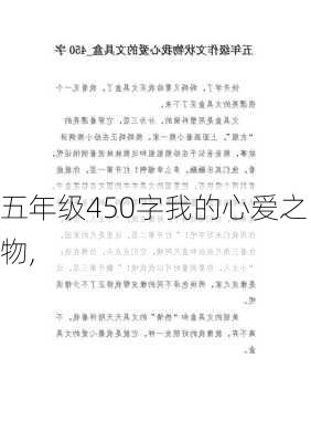 五年级450字我的心爱之物,