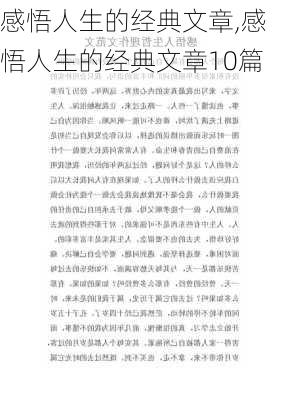 感悟人生的经典文章,感悟人生的经典文章10篇