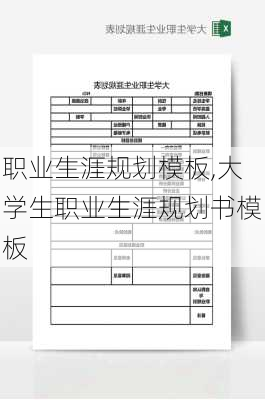 职业生涯规划模板,大学生职业生涯规划书模板