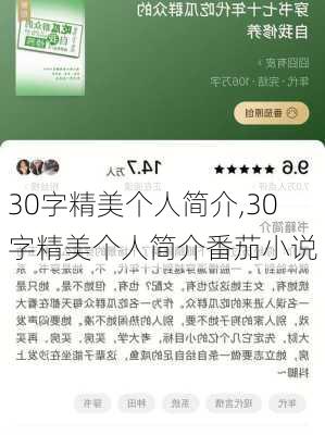 30字精美个人简介,30字精美个人简介番茄小说