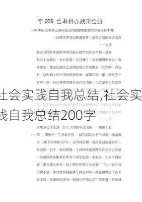 社会实践自我总结,社会实践自我总结200字