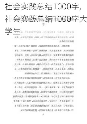 社会实践总结1000字,社会实践总结1000字大学生