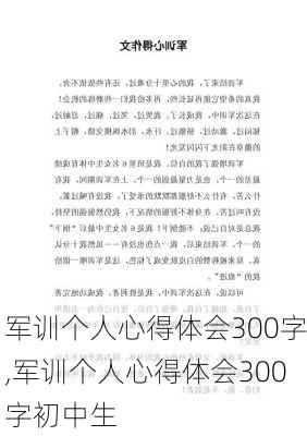 军训个人心得体会300字,军训个人心得体会300字初中生