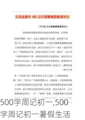 500字周记初一,500字周记初一暑假生活