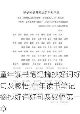 童年读书笔记摘抄好词好句及感悟,童年读书笔记摘抄好词好句及感悟第一章