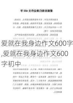 爱就在我身边作文600字,爱就在我身边作文600字初中