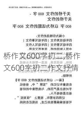 桥作文600字初二,桥作文600字初二作文抒情