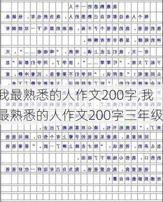 我最熟悉的人作文200字,我最熟悉的人作文200字三年级