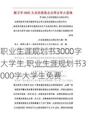 职业生涯规划书3000字大学生,职业生涯规划书3000字大学生免费