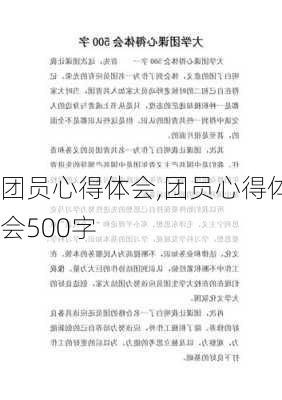 团员心得体会,团员心得体会500字