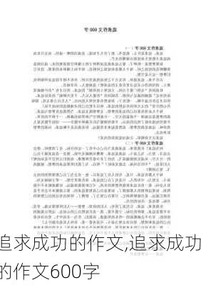 追求成功的作文,追求成功的作文600字