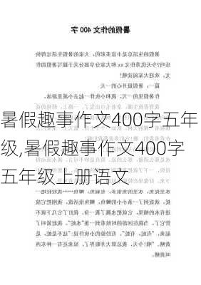 暑假趣事作文400字五年级,暑假趣事作文400字五年级上册语文