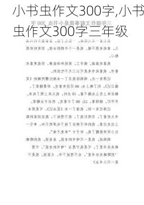 小书虫作文300字,小书虫作文300字三年级