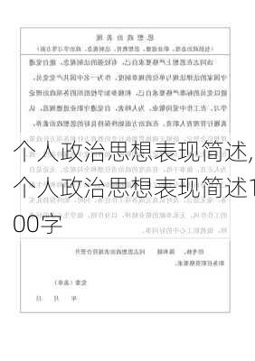 个人政治思想表现简述,个人政治思想表现简述100字