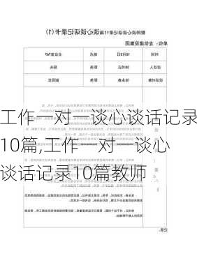 工作一对一谈心谈话记录10篇,工作一对一谈心谈话记录10篇教师