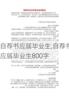 自荐书应届毕业生,自荐书应届毕业生800字