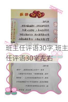 班主任评语30字,班主任评语30字左右