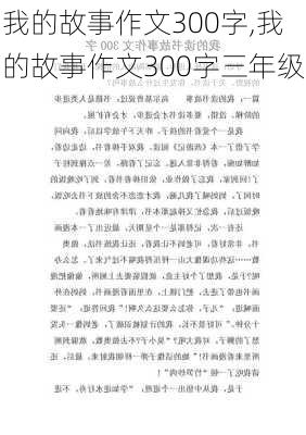 我的故事作文300字,我的故事作文300字三年级