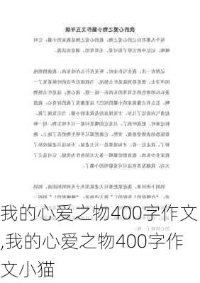 我的心爱之物400字作文,我的心爱之物400字作文小猫