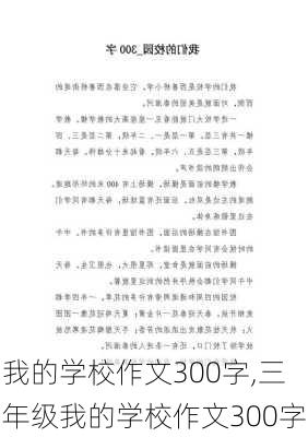 我的学校作文300字,三年级我的学校作文300字