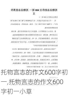 托物言志的作文600字初一,托物言志的作文600字初一小草