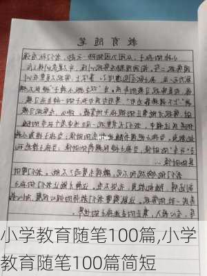 小学教育随笔100篇,小学教育随笔100篇简短